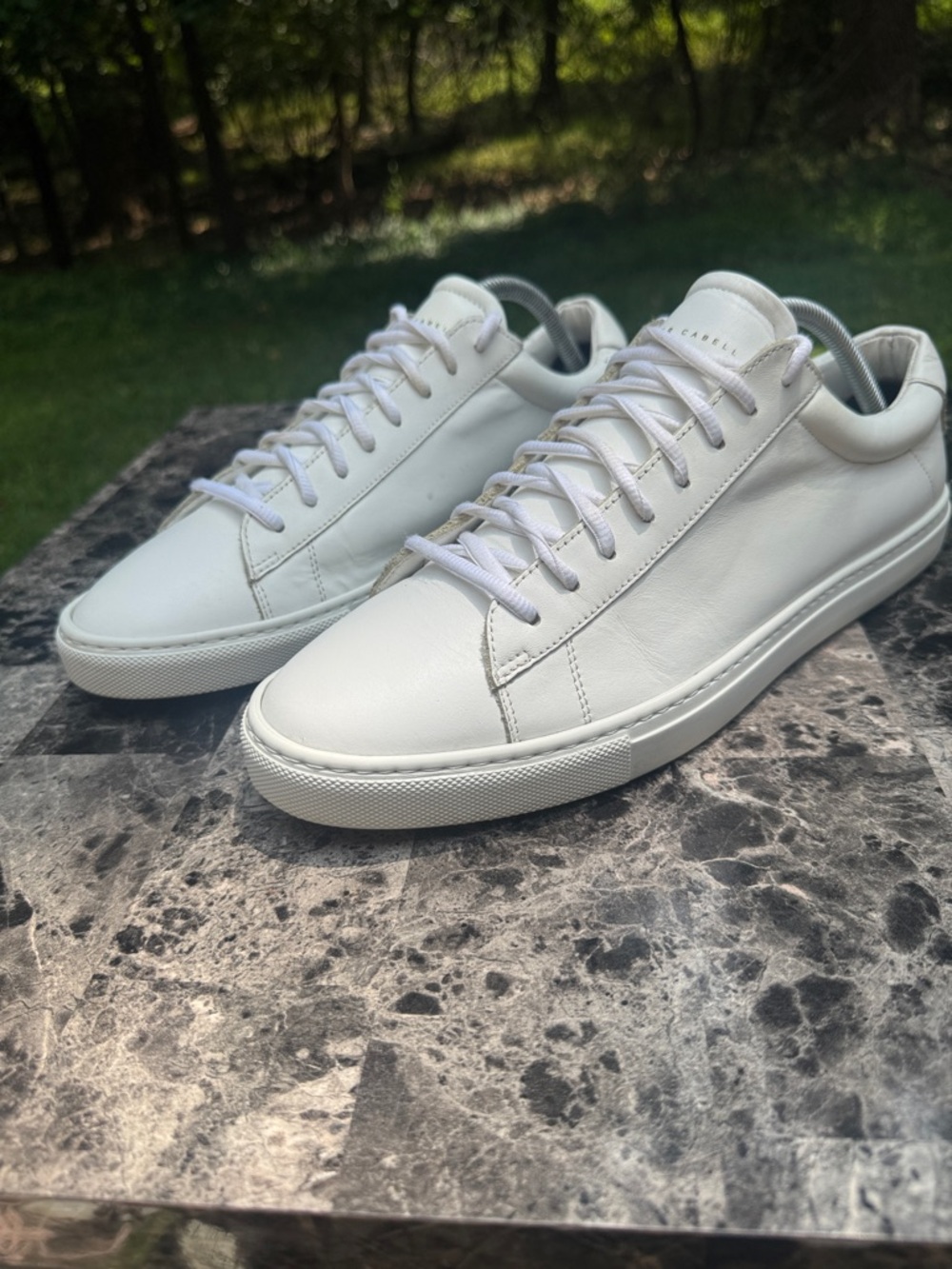Oliver Cabell Low 1 Sneaker Mens 44 White Leather Lace Up Casual Made in Italy - Picture 11 of 13